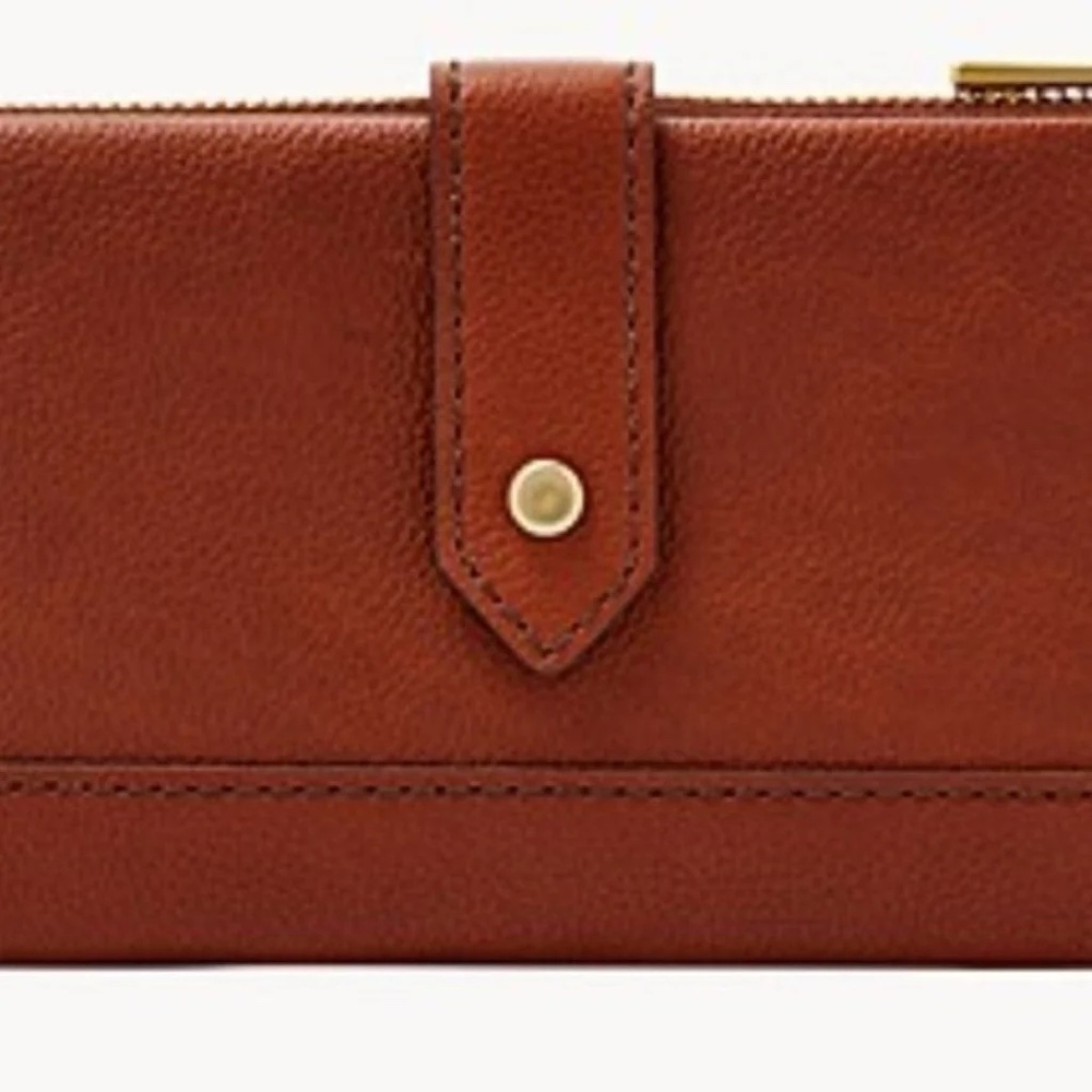 New Fossil Leather Clutch NWT - Picture 3 of 5